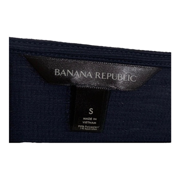 Banana Republic Navy V Neck Comfy Sharp Boho Bell Sleeve Blouse S - Picture 2 of 4